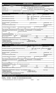 Credit Application Form