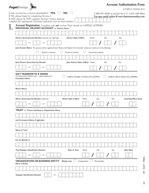 Account Authorization Form