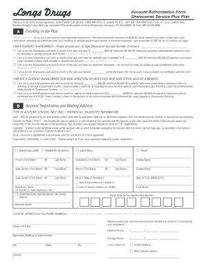 Shareowner Service Plus Plan Authorization Form