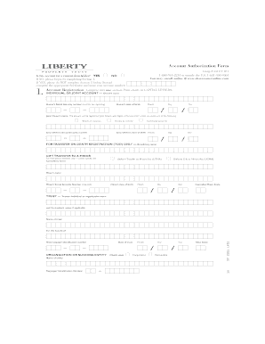 Liberty Property Trust Account Authorization Form