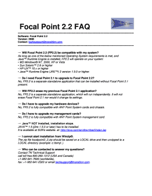 Focal Point 2.2 FAQ