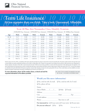 Term 10 Plus Life Insurance Application
