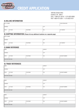 Credit Application Form