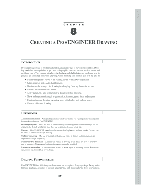 Fillable Online CREATING A PRO/ENGINEER DRAWING Fax Email Print - pdfFiller
