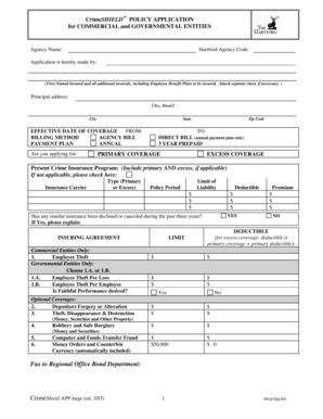 CrimeShield Policy Application