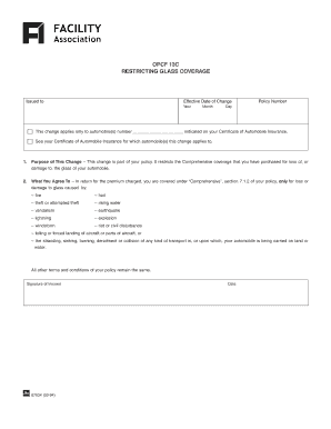 OPCF 13C Glass Coverage Restriction