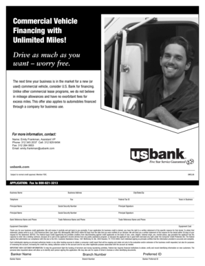 Commercial Vehicle Financing Application