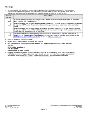 IHCP Rendering Provider Application