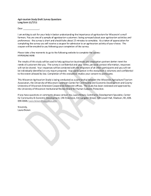 Wisconsin Agritourism Study Survey