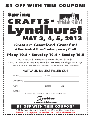 Lyndhurst Spring Crafts Festival Coupon