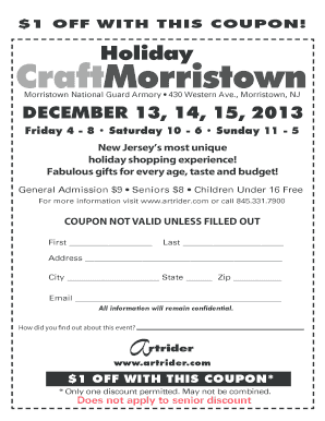 Holiday Shopping Coupon