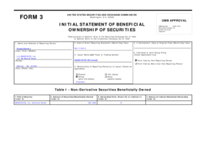 SEC Form 3 Beneficial Ownership