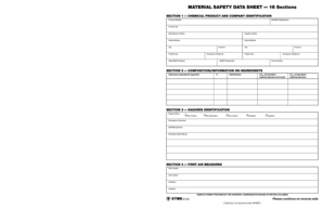 Material Safety Data Sheet Template