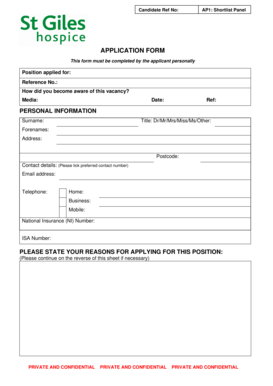 Job Application Form