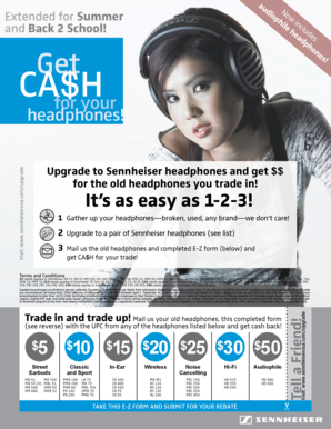 Sennheiser Headphone Rebate Form