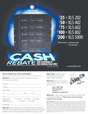 Crown Cash Rebate Form