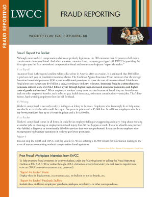 Workers’ Comp Fraud Reporting Kit
