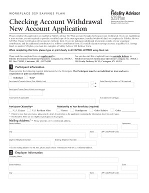Fidelity Advisor 529 Plan Application