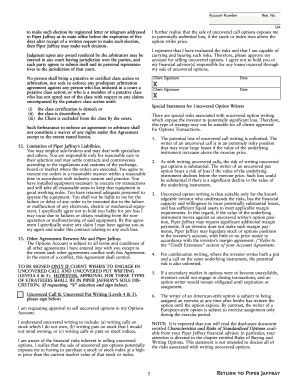 Options Account Application Agreement