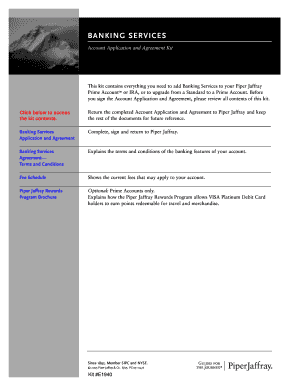 Piper Jaffray Banking Services Application