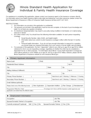 Illinois Standard Health Application