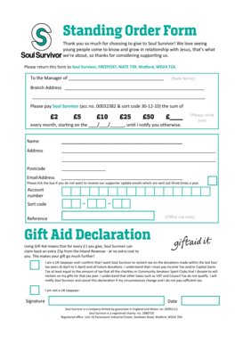 Soul Survivor Donation Form