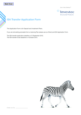 ISA Transfer Application Form