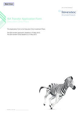 UK ISA Transfer Application Form