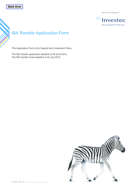 UK ISA Transfer Application Form