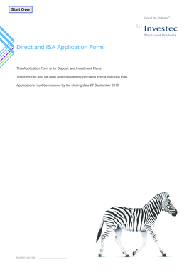 Direct and ISA Application Form