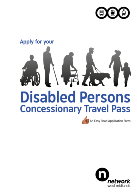 Disabled Persons Concessionary Travel Pass Application