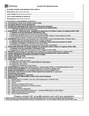 Funded File Stacking Order