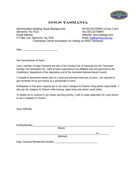Gun Licence Application Form