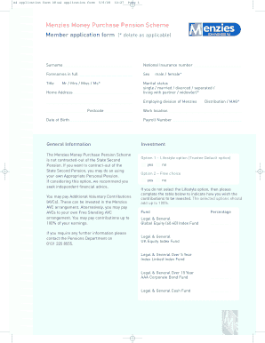 Direct deposit form from chase - A4 application form - John Menzies Pensions - Menzies Pension Fund