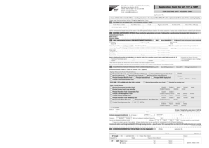 Application Form for SIP, STP & SWP