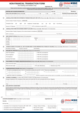 Non-Financial Transaction Form