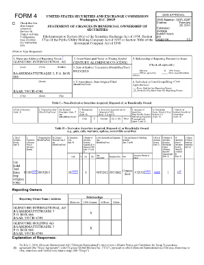 Form 4 Statement of Changes in Beneficial Ownership