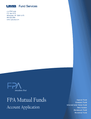 FPA Mutual Funds Account Application