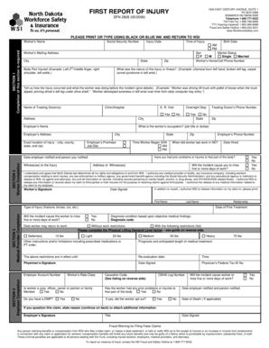 First Report of Injury Form