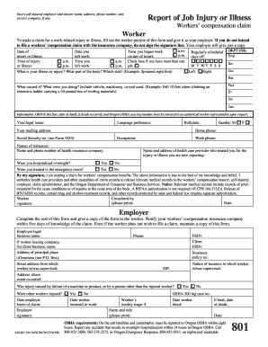 Oregon Workers' Compensation Claim Form