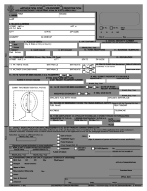 US Passport Application Form