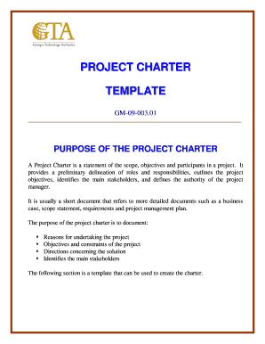Project Charter Template