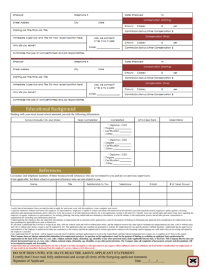 Application for Employment