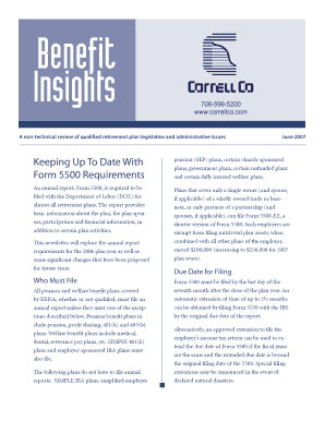 Form 5500 Annual Report