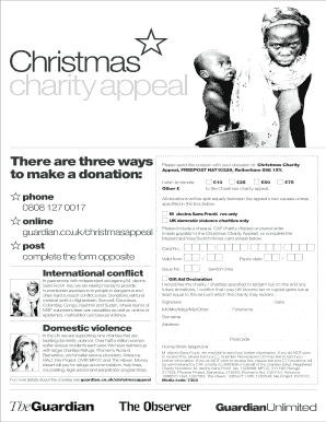 Christmas Charity Donation Form