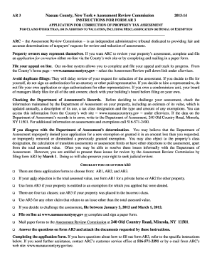 Nassau County AR 3 Form