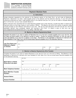 Payment Election Form