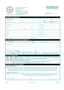Residential Permit Application