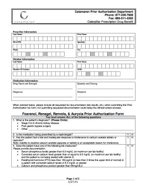 Catamaran Prescription Drug Prior Authorization Form