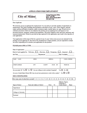 Application for Employment